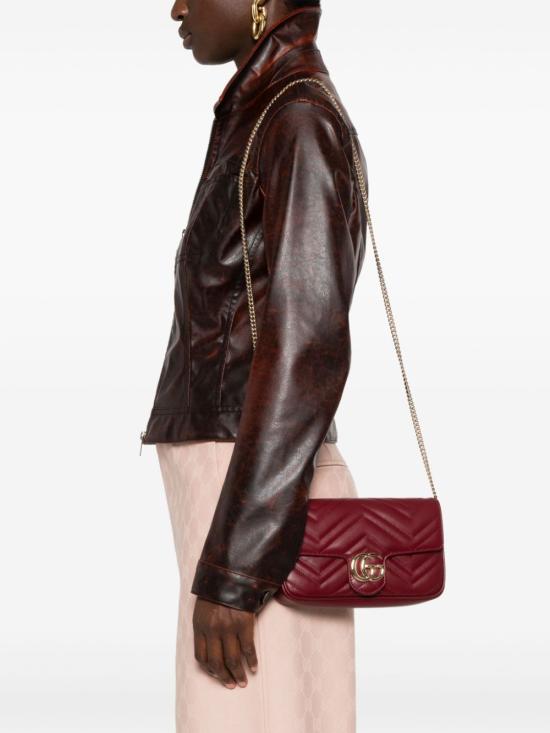 25FW 구찌 GG 마몽 슈퍼 미니백 751526 AADQM6241 Bordeaux - GUCCI