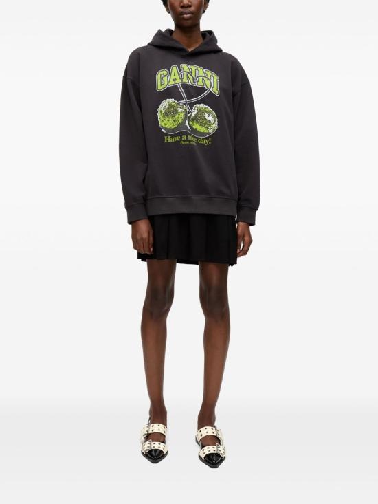 25FW 가니 후드 티셔츠 T4285 252 Grey - GANNI