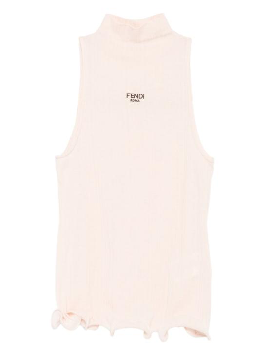 25FW 펜디 민소매 티셔츠 FS9740 AVFEF1T6T White