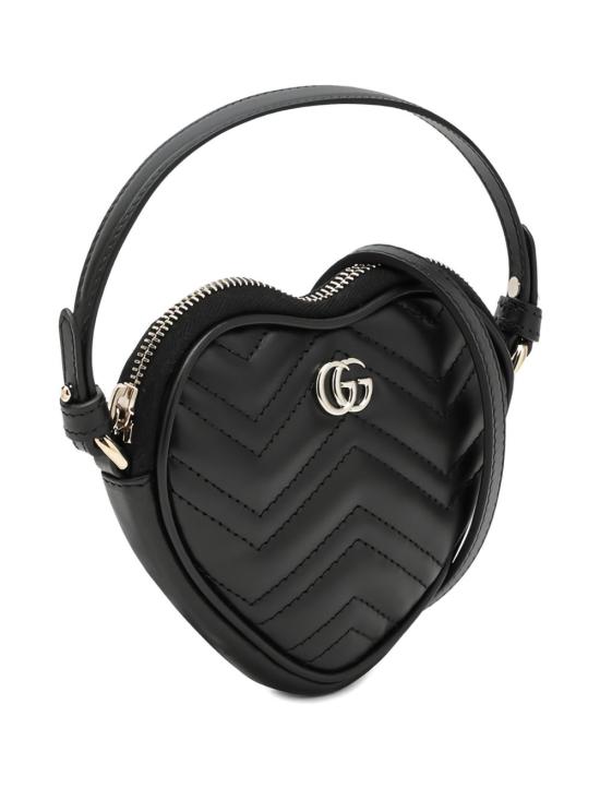 25FW 구찌 GG 마몽 하트 미니백 837753 AAET81000 Black - GUCCI