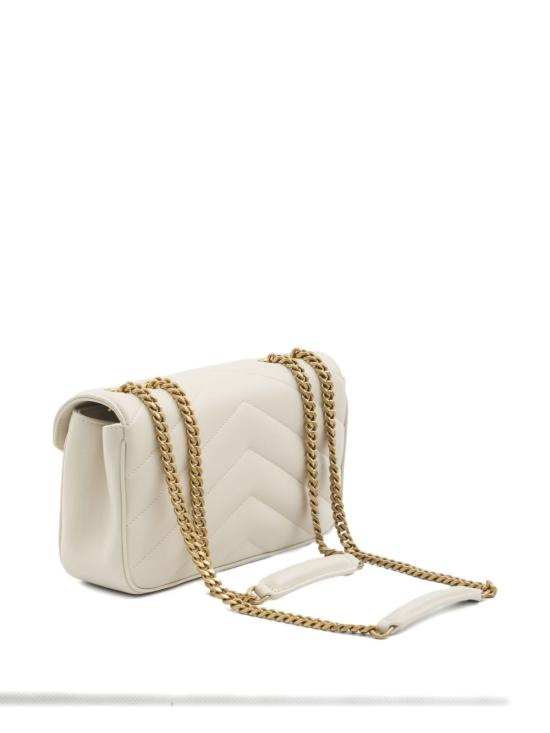 25FW 생로랑 루루 마틀라세 램스킨 스몰 숄더백 801437 AAEAX9207 Beige - SAINT LAURENT