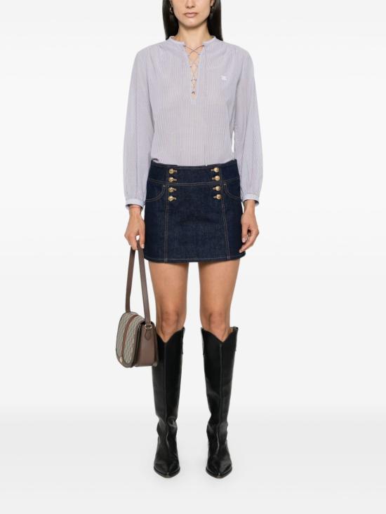  셀린느 미디 스커트 2S328799U 07IN Blue - CELINE