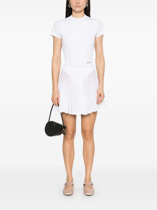 25SS 알라이아 미디 스커트 AA9J2306K053A 000 White - ALAIA