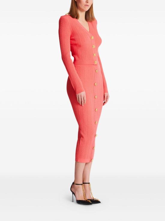 25FW 발망 가디건 FF1KL245 KI504PG Orange - BALMAIN