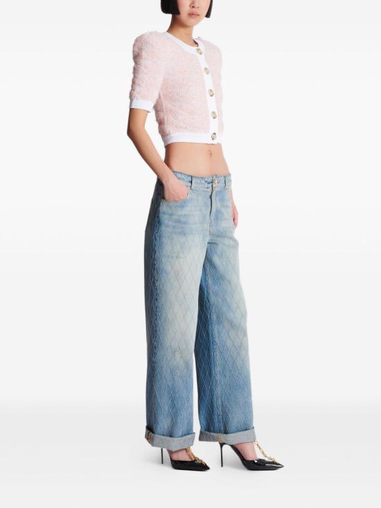 25FW 발망 가디건 FF1KL235 KI72OIN Pink - BALMAIN