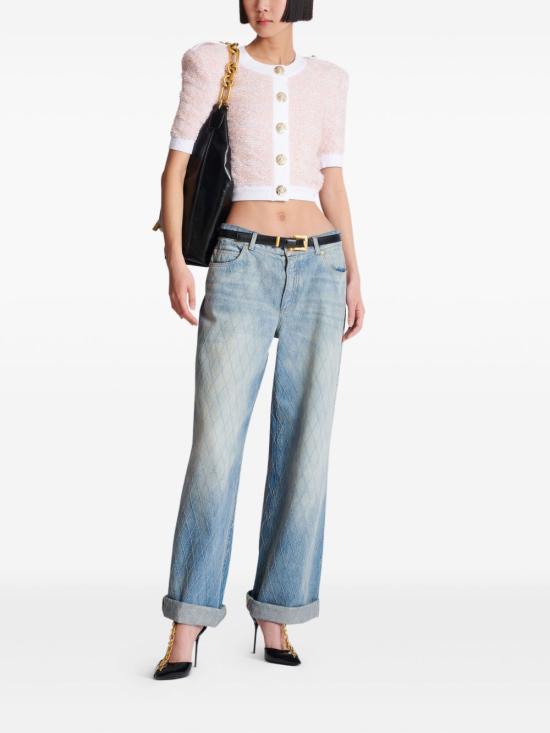 25FW 발망 가디건 FF1KL235 KI72OIN Pink - BALMAIN