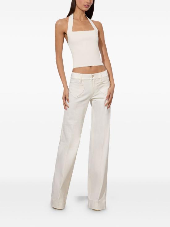 25FW 앨리스 앤 올리비아 스트레이트 팬츠 CD506311127 A117 White - ALICE & OLIVIA