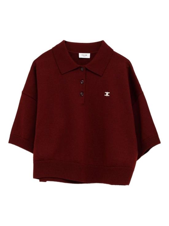 25FW 셀린느 폴로 티셔츠 2AH22322U 28BD Bordeaux