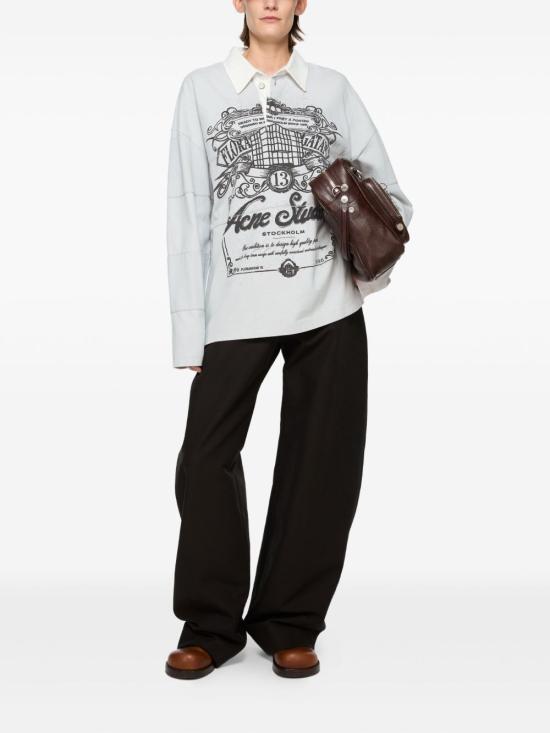 25FW 아크네 스튜디오 반팔 티셔츠 CL0396 AAA Light Grey - ACNE STUDIOS