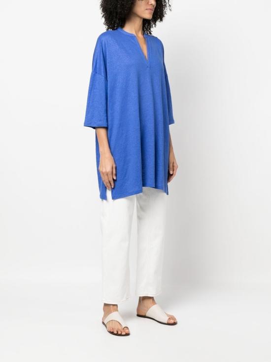  마제스틱필라쳐 미디 원피스 M011FTQ007 TUNIQUE285 Blue - MAJESTIC FILATURES