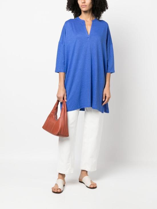  마제스틱필라쳐 미디 원피스 M011FTQ007 TUNIQUE285 Blue - MAJESTIC FILATURES