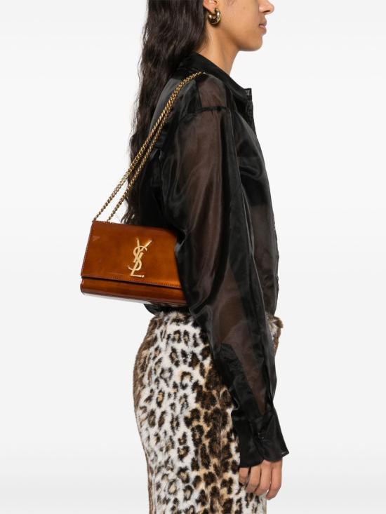 25SS 생로랑 KATE 케이트 모노그램 스몰 숄더백 469390 AAD9W2175 Brown - SAINT LAURENT