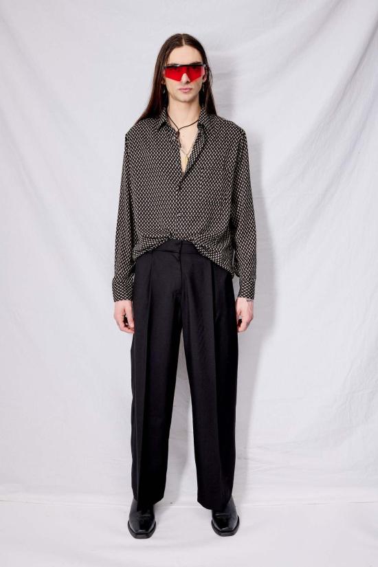  어셈블리 뉴욕 스트레이트 팬츠 어셈블리 블랙 수팅 옴므 팬츠 - ASSEMBLY NEW YORK