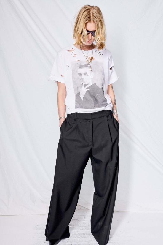  어셈블리 뉴욕 스트레이트 팬츠 어셈블리 블랙 수팅 옴므 팬츠 - ASSEMBLY NEW YORK