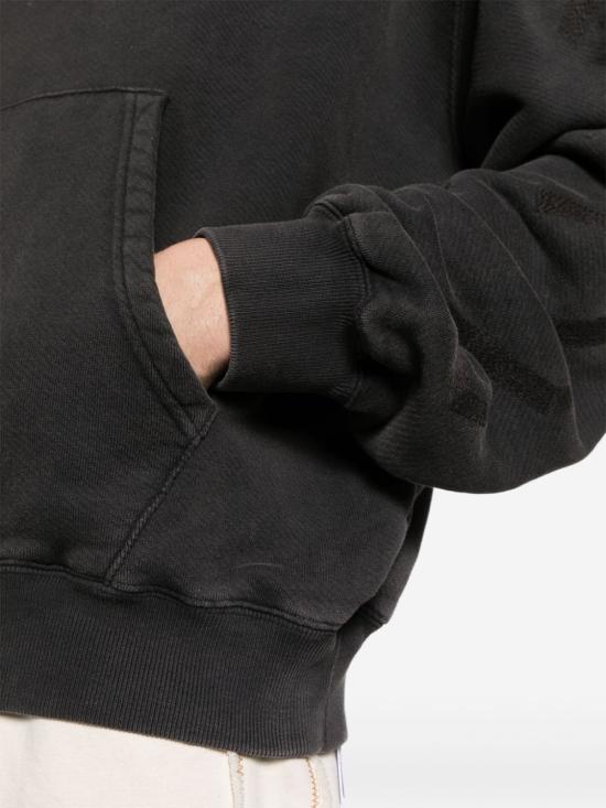  오프화이트 후드 티셔츠 OMBB118C99FLE002 1077 Black - OFF WHITE