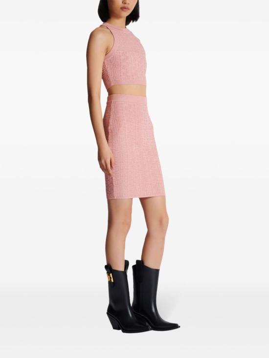  발망 민소매 티셔츠 DF1AB026 KG96OIW Pink - BALMAIN