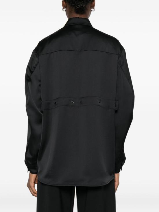 25FW 몽클레어 EE72 바이 에드워드 에니풀 새틴 셔츠 K24032F00002 M6521999 Black - MONCLER