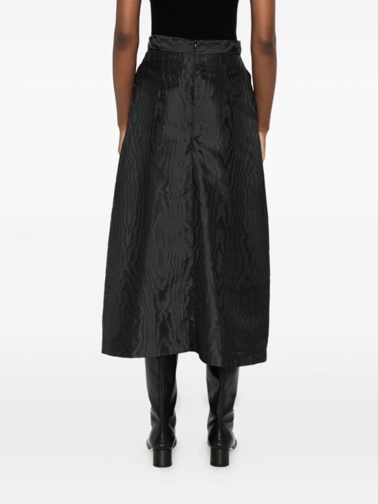 25FW 루나티카 밀라노 미디 스커트 A LINE MOIRESOFTBLACK Black - LUNATICA MILANO 