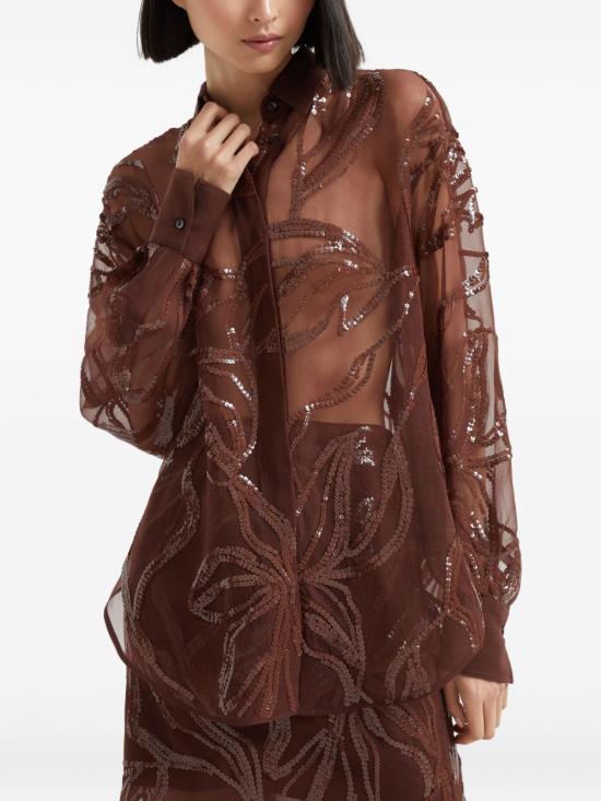 25FW 브루넬로 쿠치넬리 셔츠 MF940RK906 C4193 Bordeaux - BRUNELLO CUCINELLI