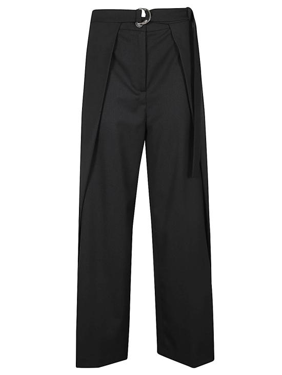  에리카 카발리니 스트레이트 팬츠 P4SH06 Y69 0 Black
