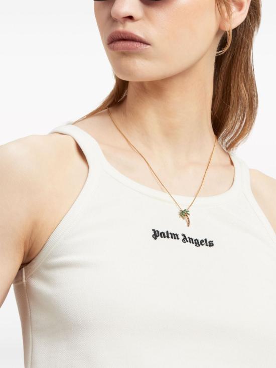  팜앤젤스 민소매 티셔츠 PWAD060S24FAB002 0310 White - PALM ANGELS