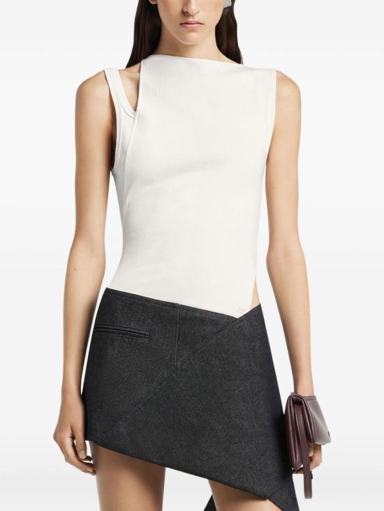 25FW 쿠레쥬 민소매 티셔츠 425JDE146JS0194 0001 White - COURREGES