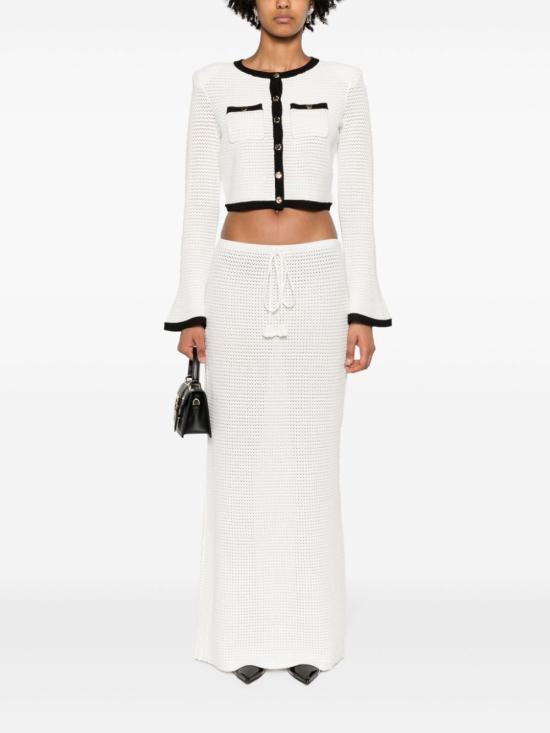  셀프 포트레이트 가디건 SS24 217J WHITE White - SELF PORTRAIT