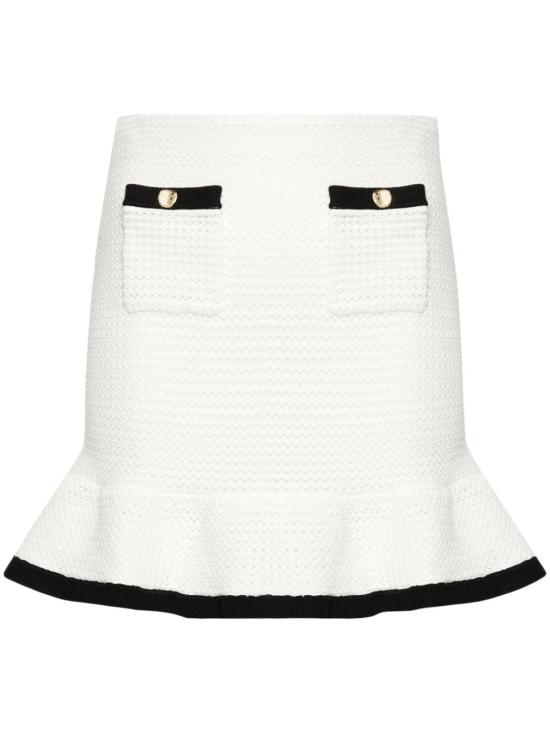  셀프 포트레이트 미디 스커트 SS24 217SK WHITE White