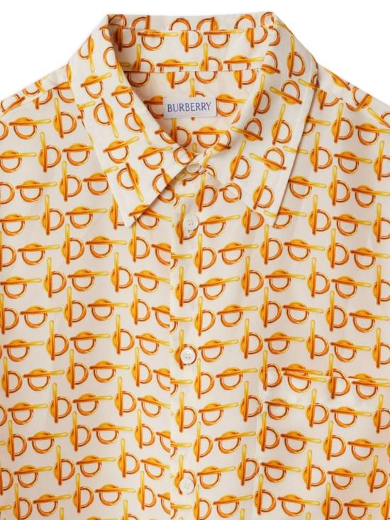  버버리 B 실크 셔츠 B 실크  8090731 B9555 Golden - BURBERRY