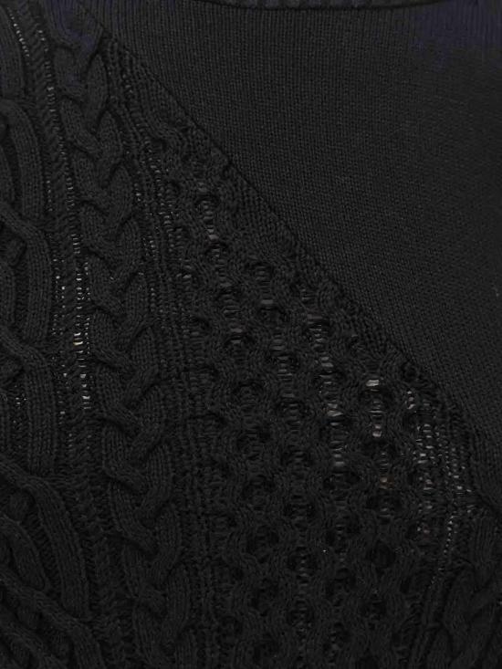 25FW 사카이 스웨터 2508018001 Black - SACAI