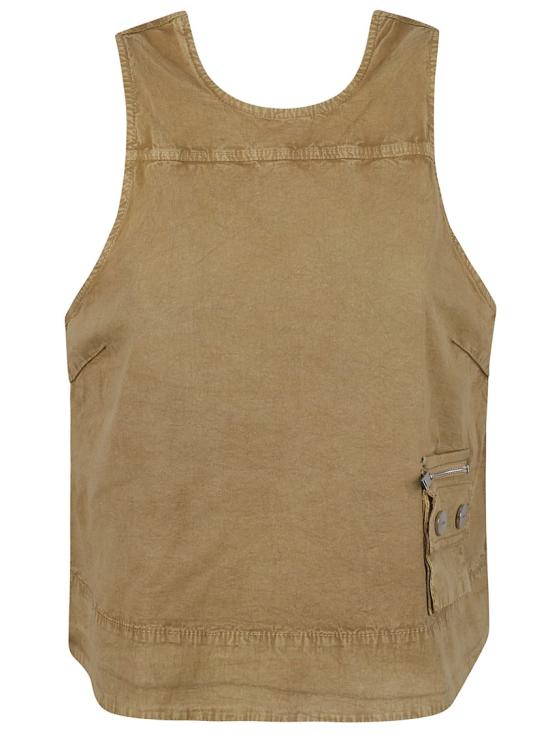 25FW 가니 민소매 티셔츠 W0746 598 Brown