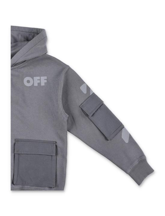 25FW [키즈] 오프화이트 니트/스웻셔츠 OBBE005F25FLE001 0705 GREY - OFF WHITE