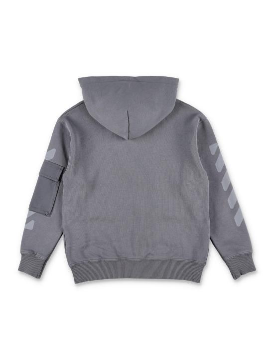 25FW [키즈] 오프화이트 니트/스웻셔츠 OBBE005F25FLE001 0705 GREY - OFF WHITE