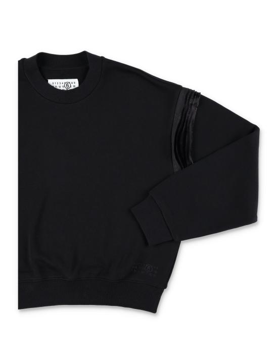 25FW [키즈] MM6 메종마르지엘라 니트/스웻셔츠 M60871MM05X M6900 BLACK - MM6 MAISON MARGIELA