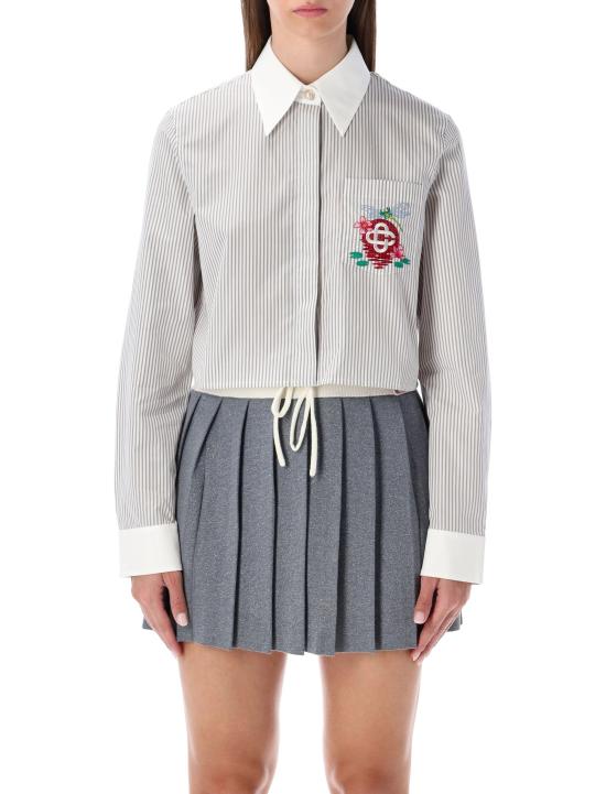 25FW 카사블랑카 셔츠 WAW25SH21901 STRIPE WHI STRIPE WHITE