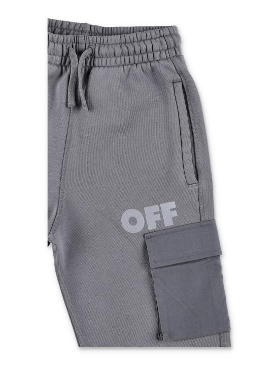 25FW [키즈] 오프화이트 스트레이트 팬츠 OBCH00BF25FLE001 0705 GREY - OFF WHITE