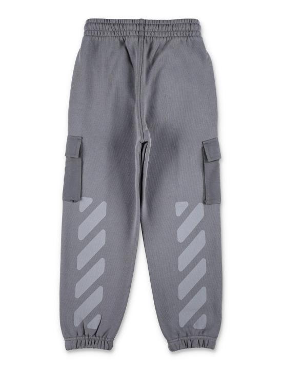 25FW [키즈] 오프화이트 스트레이트 팬츠 OBCH00BF25FLE001 0705 GREY - OFF WHITE