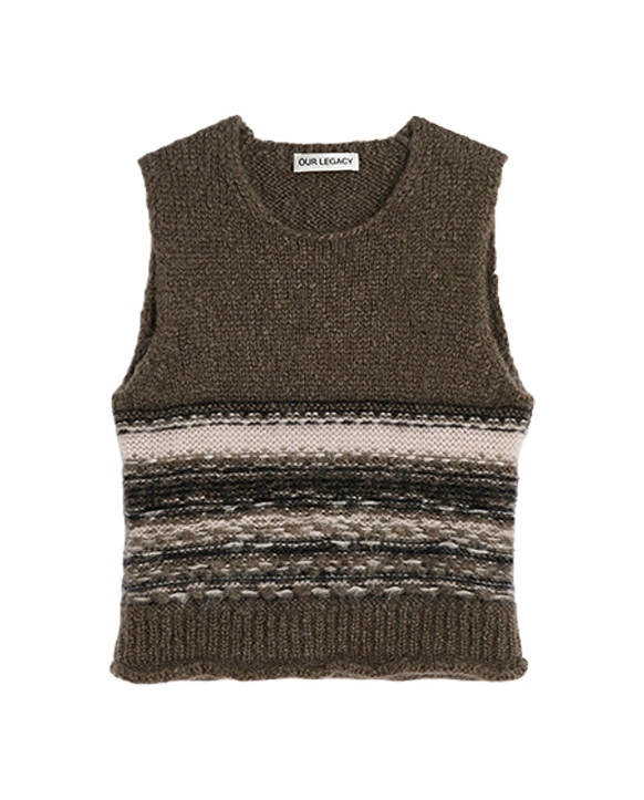26FW 아워레가시 페럴렐 브이넥 M4253PB BLURFAIRISLE MULTICOLOUR