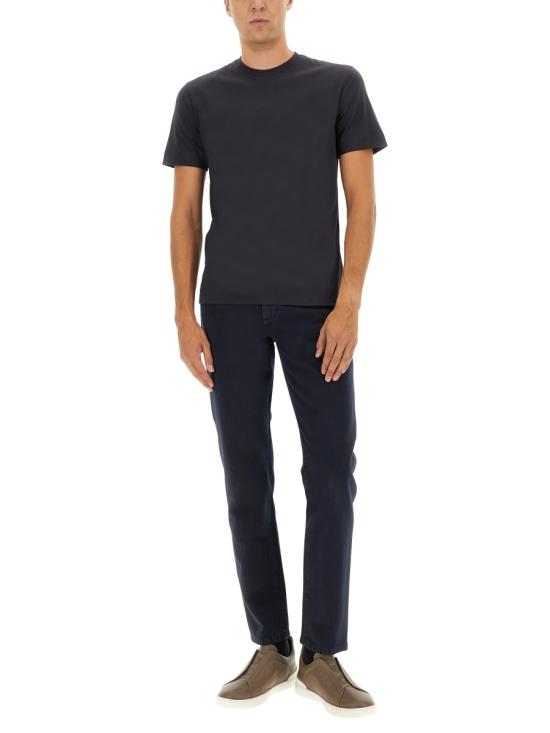 26SS 에르메네질도제냐 반팔 티셔츠 UG360A2 G765B09 BLACK - ERMENEGILDO ZEGNA