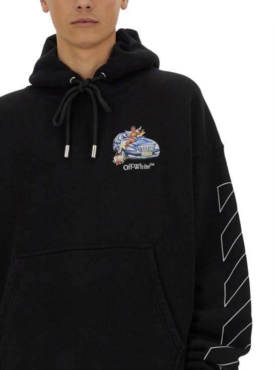 25SS 오프화이트 긴팔 티셔츠 OMBB085 S25FLE0051001 BLACK - OFF WHITE