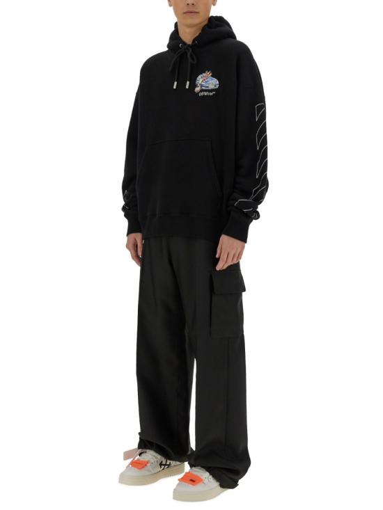 25SS 오프화이트 긴팔 티셔츠 OMBB085 S25FLE0051001 BLACK - OFF WHITE