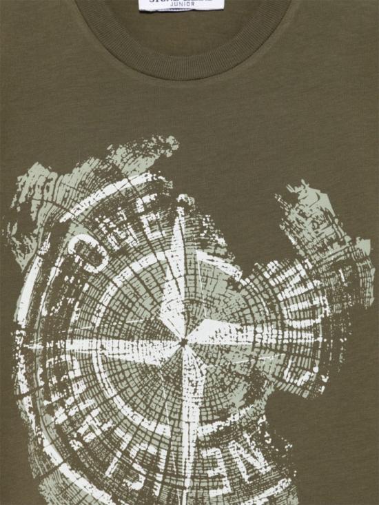 25SS [키즈] 스톤 아일랜드 티셔츠 2100010K S0128V0054 MILITARY GREEN - STONE ISLAND