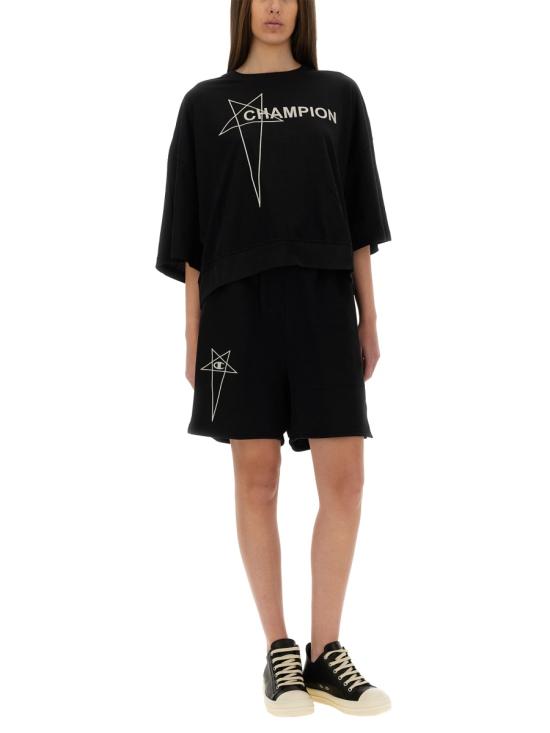 25SS 릭오웬스 x 챔피온 숏팬츠 CW01E1683 CHFE09 BLACK - RICK OWENS X CHAMPIONS