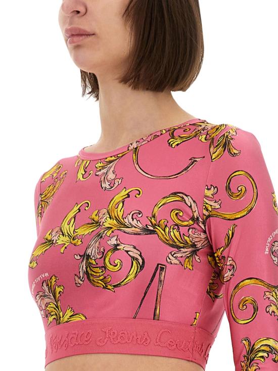 25SS 베르사체 긴팔 티셔츠 78HAH218 JS470494 PINK - VERSACE