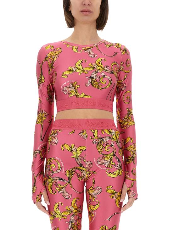 25SS 베르사체 긴팔 티셔츠 78HAH218 JS470494 PINK