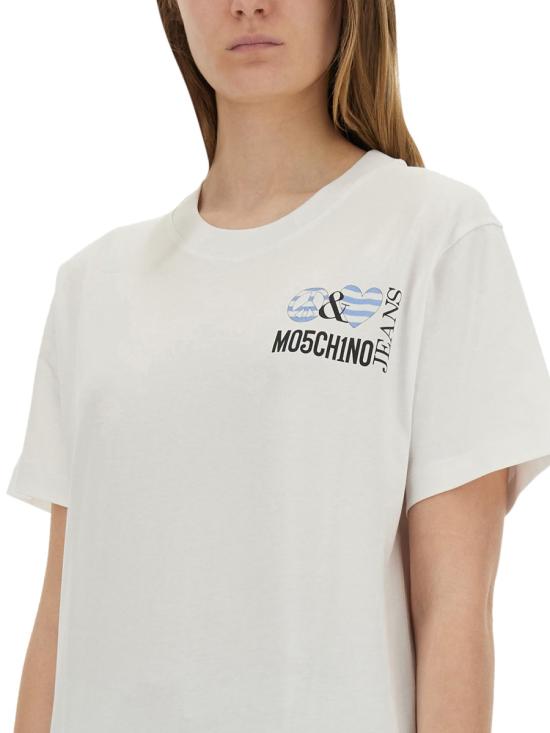25SS 모스키노 반팔 티셔츠 07133732 1001 WHITE - MOSCHINO