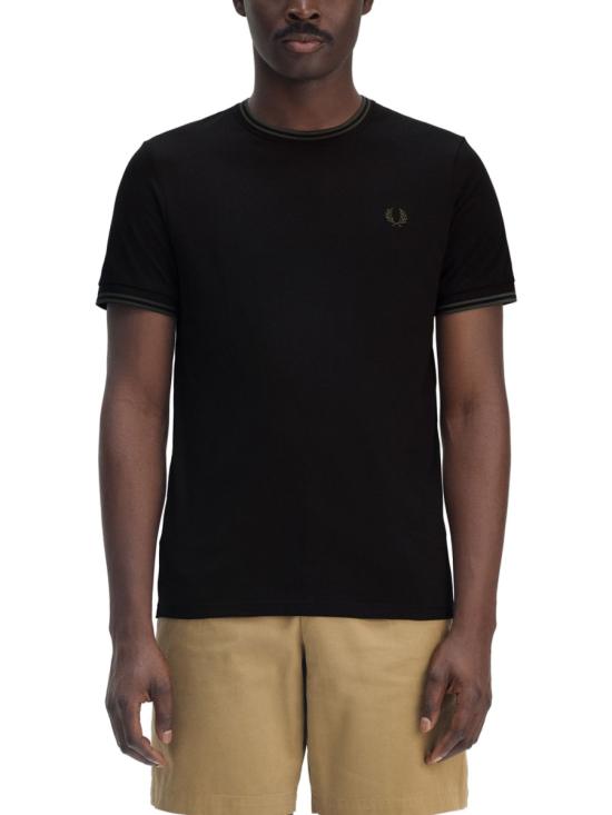 25SS 프레드페리 반팔 티셔츠 FP M1588 53 Y43 BLACK