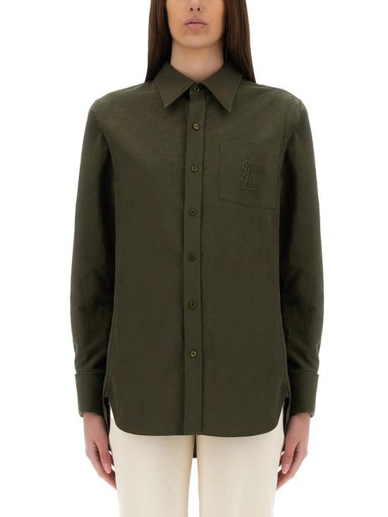 26FW 생로랑 셔츠 823673 Y3D501342 GREEN