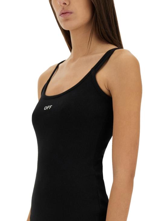 25SS 오프화이트 원피스 OWDB304 C99JER0021001 BLACK - OFF WHITE