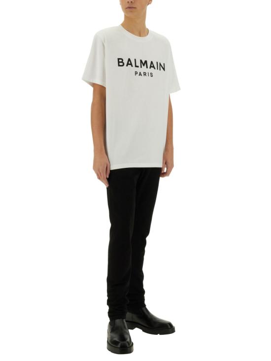 25FW 발망 반팔 티셔츠 EH1EG010BB73 GAB WHITE - BALMAIN